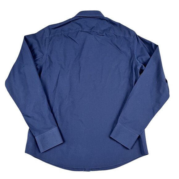 UnTuckit Mens Navy 100% Cotton Button Down Shirt Sz Medium - Picture 2 of 3